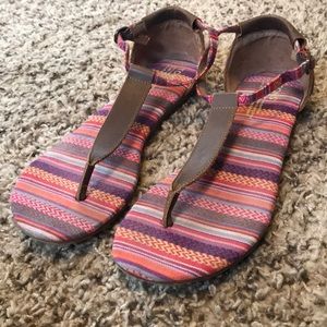 Toms Playa Tribal Woven Leather Sandals